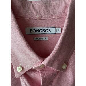 Bonobos Standard Fit Pink Oxford Cotton Knit Button-Up Shirt - Size Medium